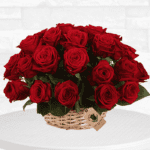 Basket of red roses