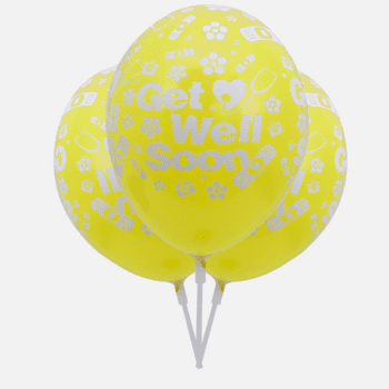 GET WELL SOON BALLOONS YELLOW