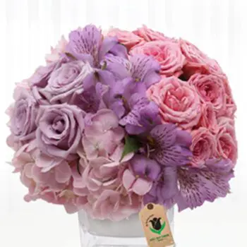 Pink and Purple Vase Arrangement