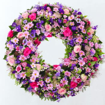 Pink and Purple Wreath