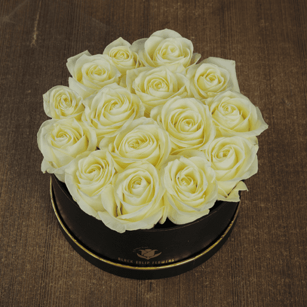 White Roses in Black Box