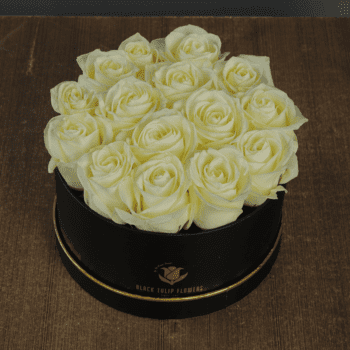 White Roses in Black Box