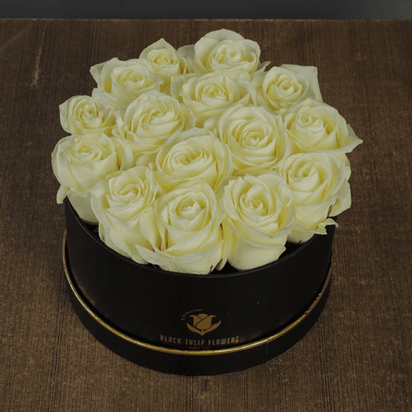 White Roses in Black Box