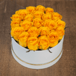 Yellow Rose in White Box