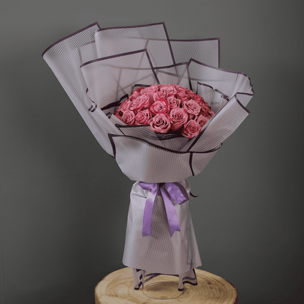 Bouquet of Deep Purple Roses