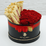 Box of Red Roses with Toblerone Chocolate