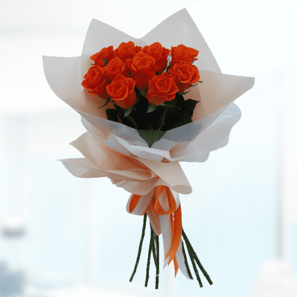 Bunch of Orange Rose delivery