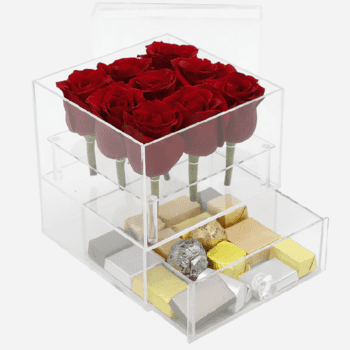 Red Rose with Patchi Chocolates