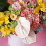 hat box full of mix flowers_002
