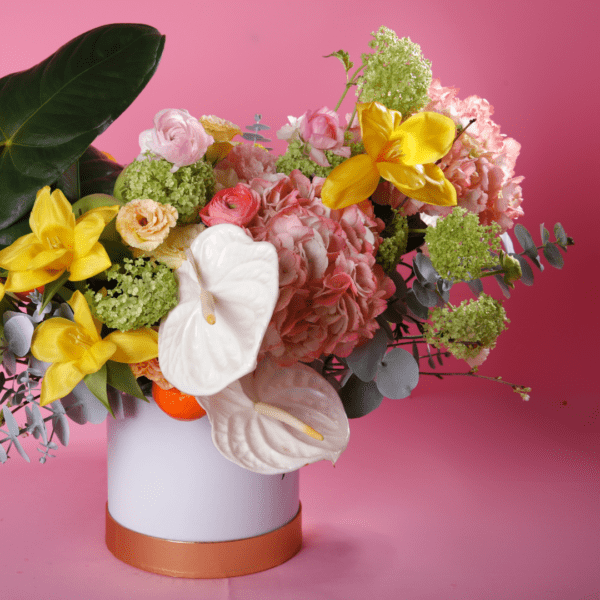 Mix Flowers in White Box online delivery