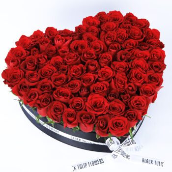 Full of Love flower box by Black Tulip Flowers