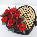 Chocolate Box with Red Flowers-1