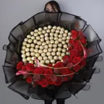 Ferrero Bouquet with Red Flowers-1
