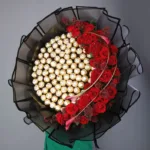 Ferrero Bouquet with Red Flowers