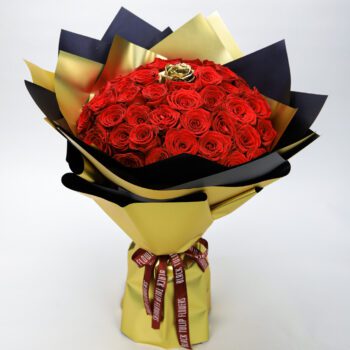 Golden Love bouquet by Black Tulip Flowers