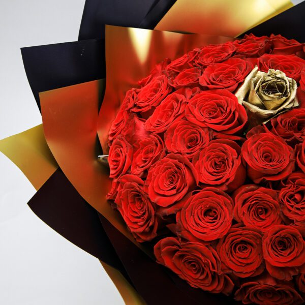Golden Love bouquet by Black Tulip Flowers
