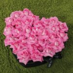 Perfect Pink Roses in Heart Shaped Box-1