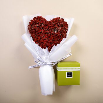 Pure Heart with Patchi by Black Tulip Flowers
