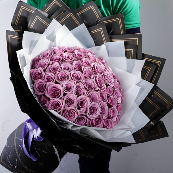 Purple Majesty purple rose bouquet by Black Tulip Flowers