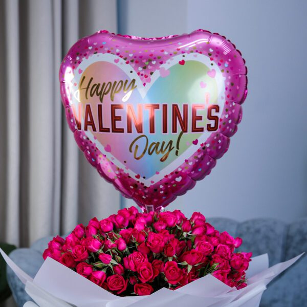 Striking Pink Combination with Patchi by Black Tulip Flowers
