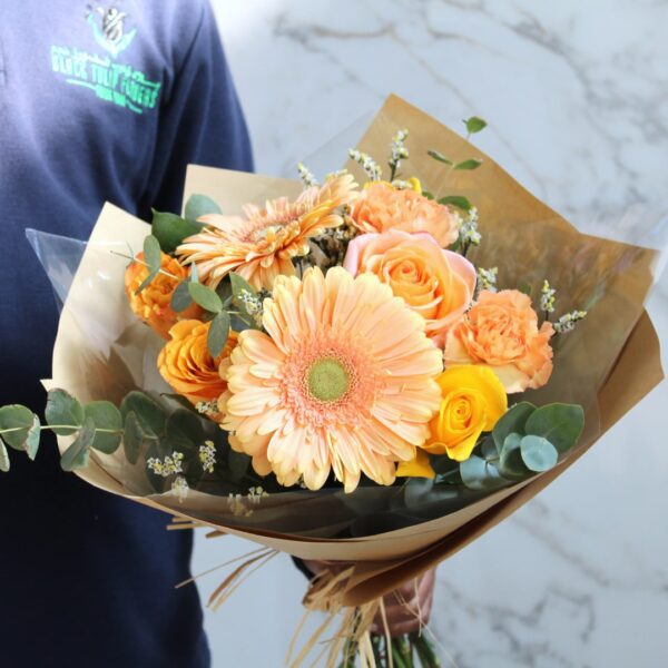gerbera and tulip bouquets
