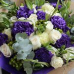 Purple and white bouquet 003-min