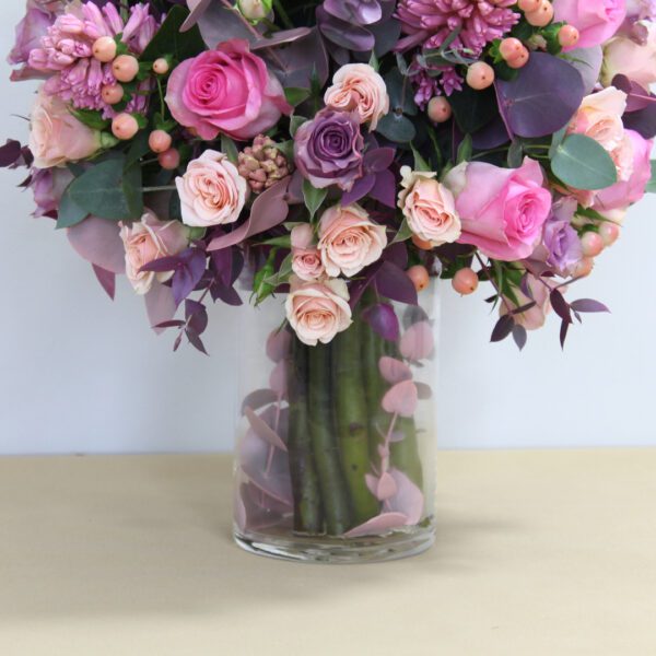 the beloved Pink and peach roses bouquet 1