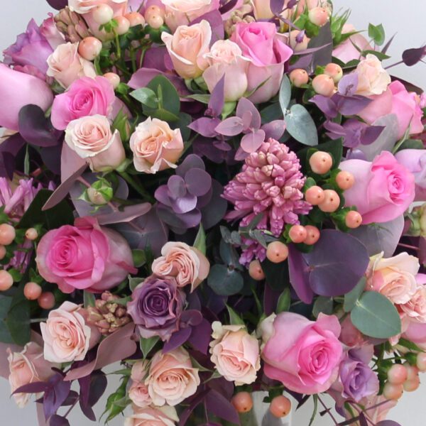 the beloved Pink and peach roses bouquet 1