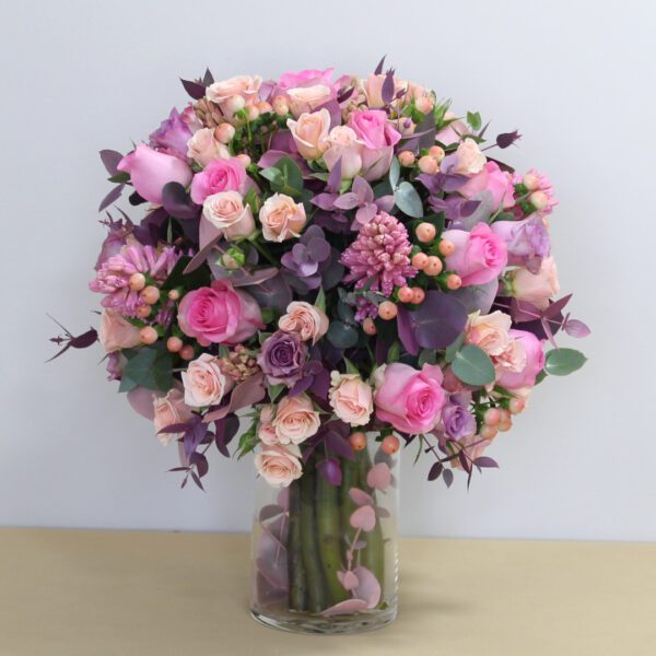 the beloved Pink and peach roses bouquet 1