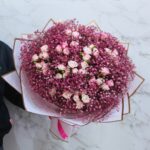 Gypso and spray rose bouquet 001-min