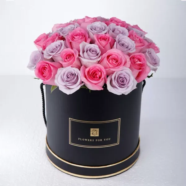 Pretty Pink and Purple Rose Box