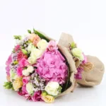 BUNCH OF MIX FLOWERS WITH PINK HYDRANGEAS