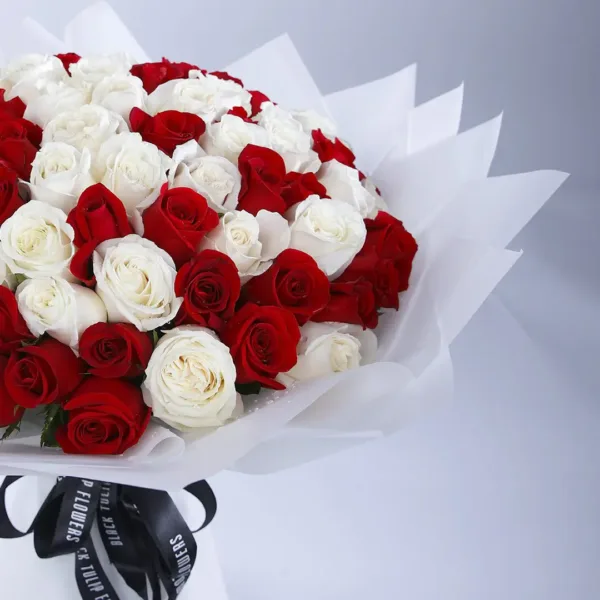 Beautiful Cream and Red Flowers Romance