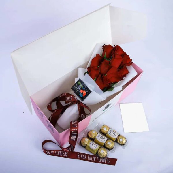 10 Red Roses and Ferrero Chocolates online delivery
