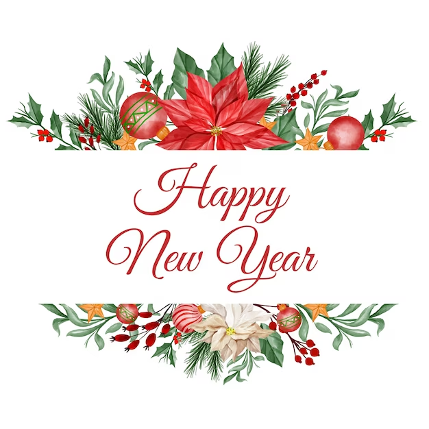 Happy New Year Flowers