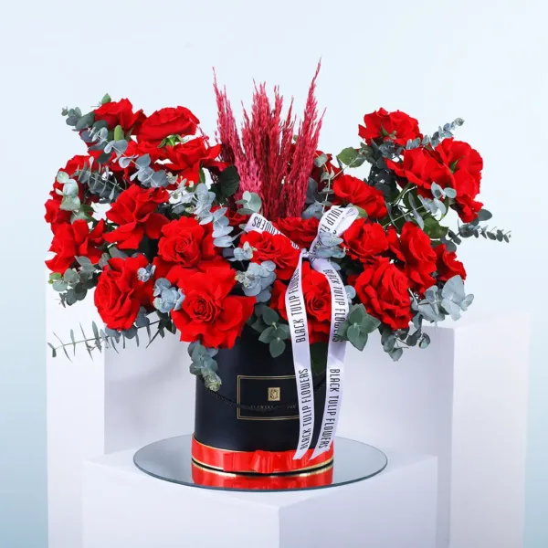 Full Bloom Red Roses Box Online for valnetines