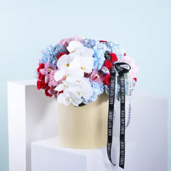 Enduring Flower Box with fresh flowers