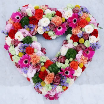Assorted Heart shape mix flowers