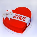 Heart Fondant Chocolate Cake1