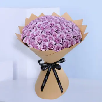 A romantic bouquet of soft purple roses for any special occasion.
