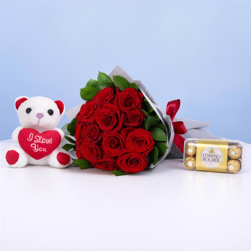15 Roses Romantic Gift Combo