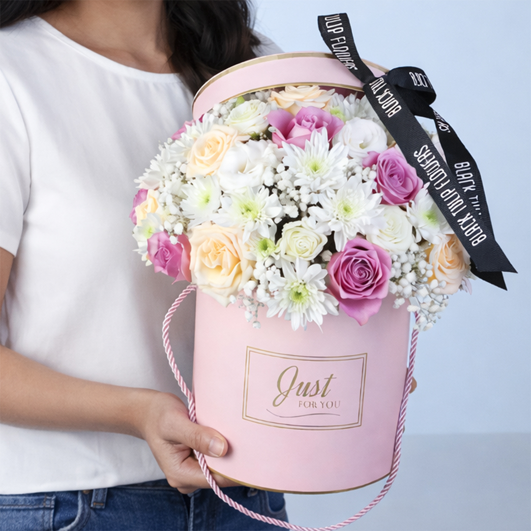 Royal Peach Lavender Flower Box