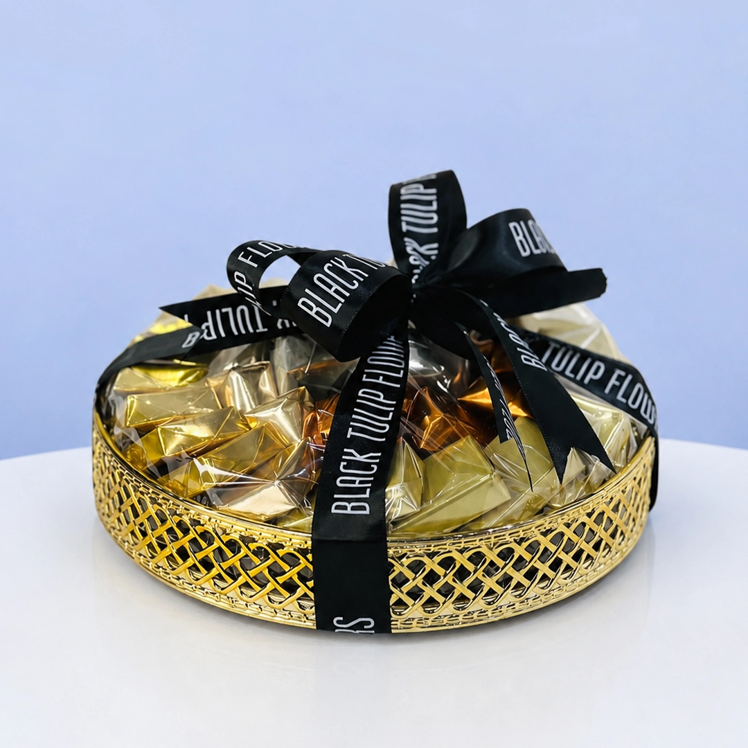 500g Premium Assorted Chocolate Round Tray